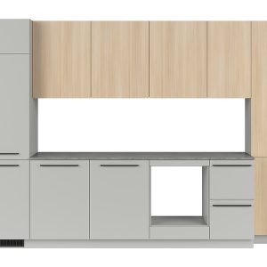 Komplet kuchenny Milino Medium B 332 cm szary/dąb z blatem 738431 Komplet kuchenny Milino Medium B 332 cm szary/dąb z blatem 738431