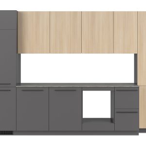Komplet kuchenny Milino Medium B 332 cm z blatem antracyt/dąb barbera piaskowy 885176 Komplet kuchenny Milino Medium B 332 cm z blatem antracyt/dąb barbera piaskowy 885176