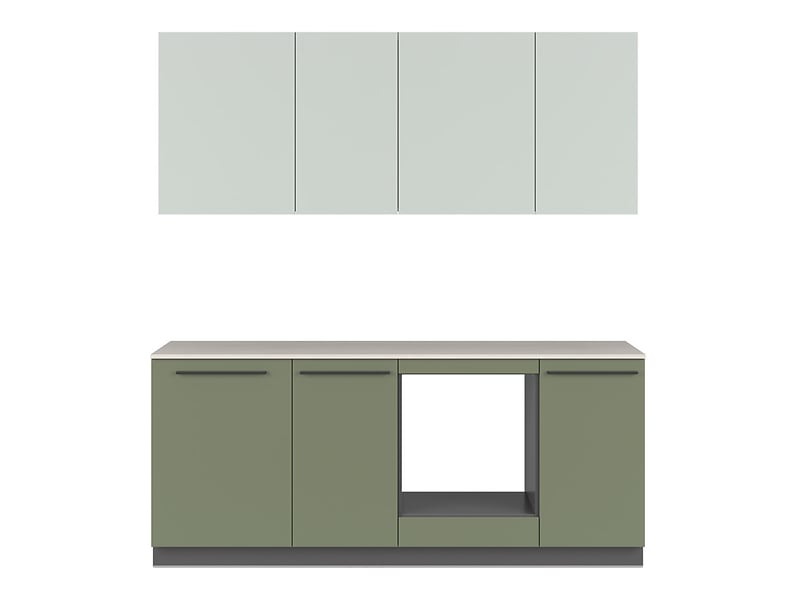 Komplet kuchenny Milino Small 210 cm zielona z blatem 738433