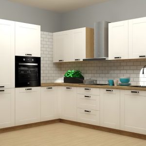 Komplet kuchenny narożny Edan 230×275 cm biały canadian 399181 Komplet kuchenny narożny Edan 230×275 cm biały canadian 399181