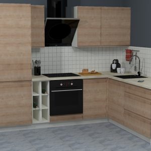 Komplet kuchenny narożny Sole 255×200 cm dąb arlington 432206 Komplet kuchenny narożny Sole 255×200 cm dąb arlington 432206
