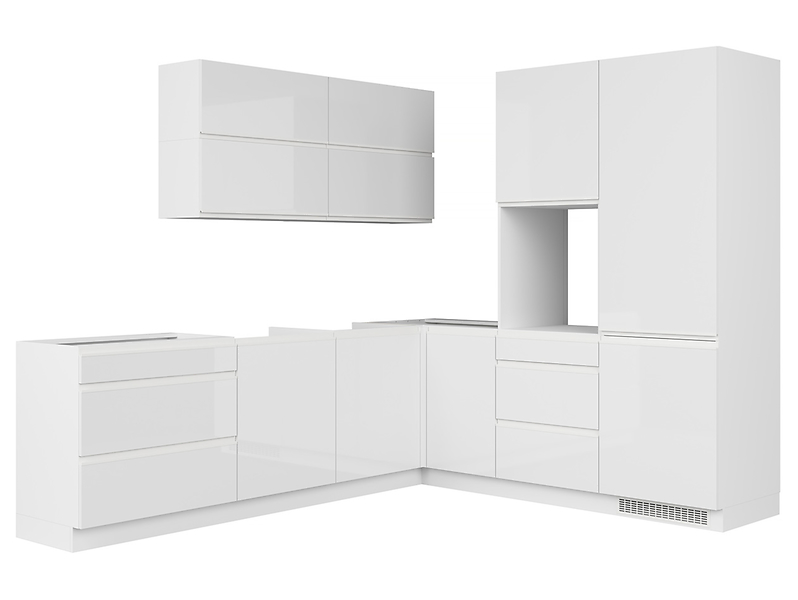 Komplet kuchenny narożny Sole 260x225 cm biały połysk 37958