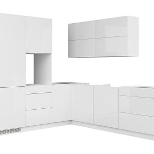 Komplet kuchenny narożny Top Line 225×260 cm biały połysk 37968 Komplet kuchenny narożny Top Line 225×260 cm biały połysk 37968