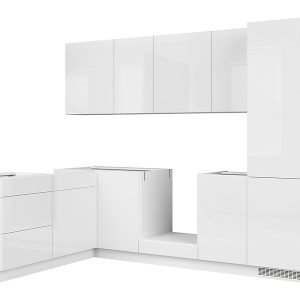 Komplet kuchenny narożny Top Line 270×180 cm biały połysk 37545 Komplet kuchenny narożny Top Line 270×180 cm biały połysk 37545