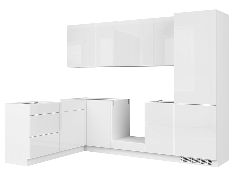 Komplet kuchenny narożny Top Line 270x180 cm biały połysk 37545