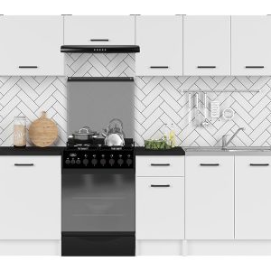 Komplet kuchenny Sara Line 240 cm biały 282988 Komplet kuchenny Sara Line 240 cm biały 282988