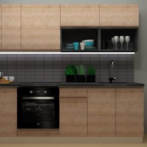 Komplet kuchenny Sole 240 cm bez blatu dąb arlington 390734 Komplet kuchenny Sole 240 cm bez blatu dąb arlington 390734
