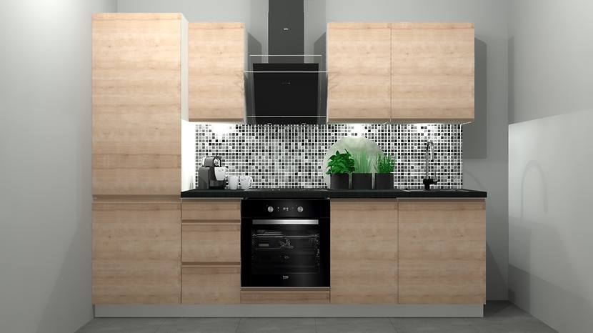 Komplet kuchenny Sole 265 cm bez blatu dąb arlington 265127