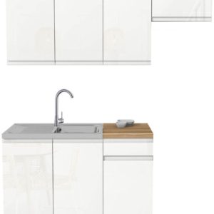 Komplet kuchenny zestaw mebli do kuchni kuchnia modern biały połysk 708019 Komplet kuchenny zestaw mebli do kuchni kuchnia modern biały połysk 708019