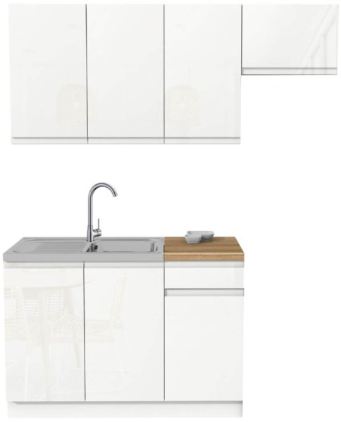 Komplet kuchenny zestaw mebli do kuchni kuchnia modern biały połysk 708019
