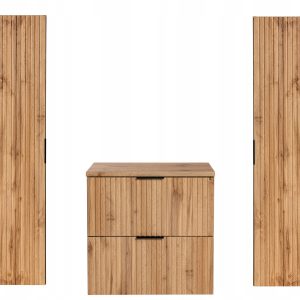 KOMPLET Mebli do Łazienki ADEL OAK 4 elementy DĄB WOTAN 259595 KOMPLET Mebli do Łazienki ADEL OAK 4 elementy DĄB WOTAN 259595