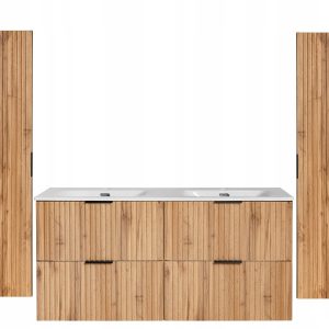 KOMPLET Mebli do Łazienki ADEL OAK 5 elementów DĄB WOTAN 259582 KOMPLET Mebli do Łazienki ADEL OAK 5 elementów DĄB WOTAN 259582