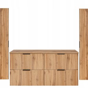 KOMPLET Mebli do Łazienki ADEL OAK 5 elementów DĄB WOTAN 259568 KOMPLET Mebli do Łazienki ADEL OAK 5 elementów DĄB WOTAN 259568