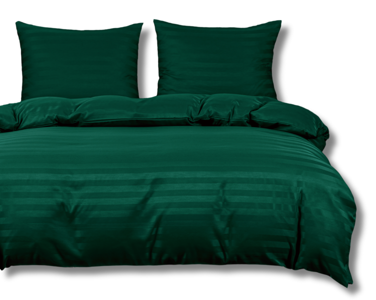 Komplet pościeli adamaszek 220x200 zieleń butelkowa 341409