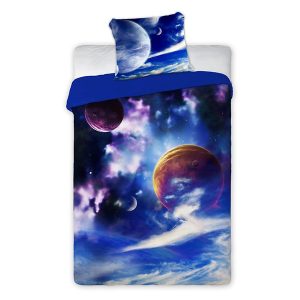 Komplet pościeli bawełnianej Kosmos 140×200 + 70×80 cm 702117