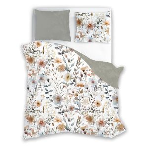Komplet pościeli Boho z bawełny satynowanej 160×200 + 2x70x80 cm szary 979996 Komplet pościeli Boho z bawełny satynowanej 160×200 + 2x70x80 cm szary 979996
