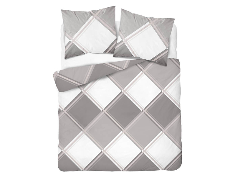 Komplet pościeli Geometric Beige bawełna satynowa 200x220 cm + 2 x 70x80 cm 136143