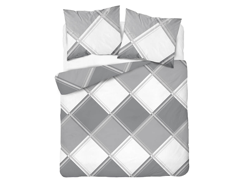 Komplet pościeli Geometric Gray bawełna satynowa 140x200 cm + 70x80 cm 136147