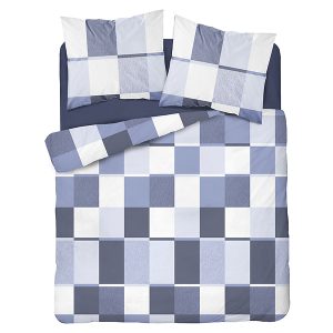 Komplet pościeli Karo polycotton 160×200 cm + 2x70x80 cm 57993 Komplet pościeli Karo polycotton 160×200 cm + 2x70x80 cm 57993