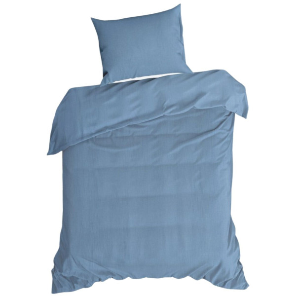 Komplet pościeli muślinowej 100% bawełna niebieski 140x200 + 70x80 1032048