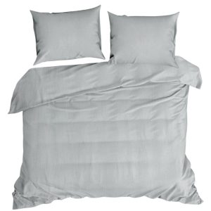 Komplet pościeli muślinowej bawełna 100% srebrny 220×200 2x70x80 1032120 Komplet pościeli muślinowej bawełna 100% srebrny 220×200 2x70x80 1032120