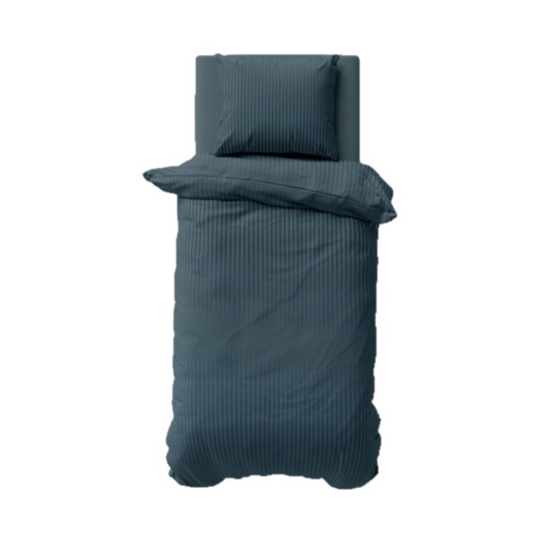 Komplet pościeli z adamaszku Pure Collection 140x200 denim 279309