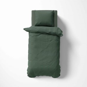 Komplet pościeli z adamaszku Pure Collection 140×200 oliwka 279310