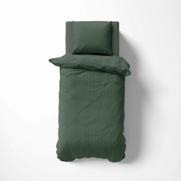 Komplet pościeli z adamaszku Pure Collection 140x200 oliwka 279310