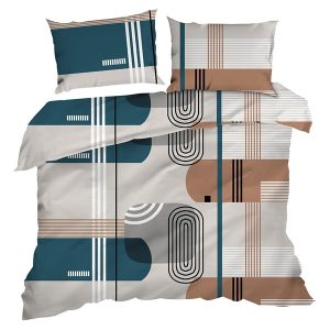 Komplet pościeli z mikrofibry Geo 160×200 + 2x70x80 cm 708697