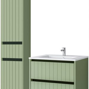 KOMPLET Zestaw Mebli Łazienkowych 3 Elementy MDF ZIELEŃ LINE 290583 KOMPLET Zestaw Mebli Łazienkowych 3 Elementy MDF ZIELEŃ LINE 290583