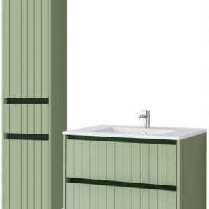 KOMPLET Zestaw Mebli Łazienkowych 3 Elementy MDF ZIELEŃ LINE 290577 KOMPLET Zestaw Mebli Łazienkowych 3 Elementy MDF ZIELEŃ LINE 290577