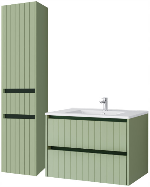 KOMPLET Zestaw Mebli Łazienkowych 3 Elementy MDF ZIELEŃ LINE 290577
