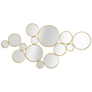 Kompozycja luster w złotej ramie, 100 x 51,5 cm 262541 Kompozycja luster w złotej ramie, 100 x 51,5 cm 262541