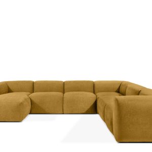 KONSIMO BUFFO Duży miękki narożnik miodowy, boho, szer. 356 cm 850022 KONSIMO BUFFO Duży miękki narożnik miodowy, boho, szer. 356 cm 850022
