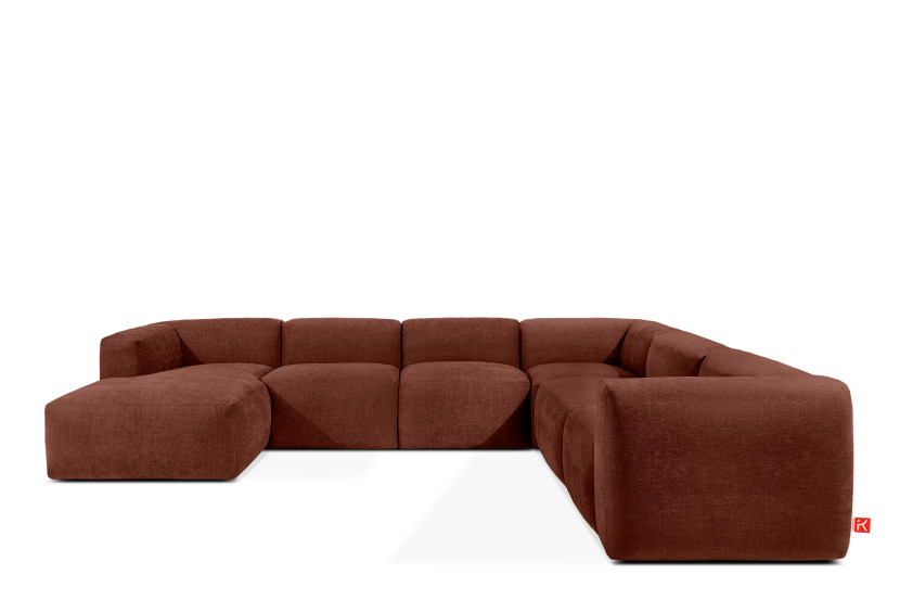 KONSIMO BUFFO Duży miękki narożnik pomarańczowy, boho, szer. 356 cm 850029