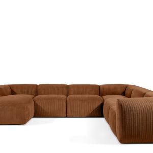KONSIMO BUFFO Duży miękki narożnik rudy sztruks, boho szer. 356 cm 850056 KONSIMO BUFFO Duży miękki narożnik rudy sztruks, boho szer. 356 cm 850056