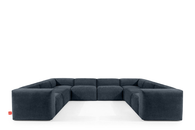 KONSIMO BUFFO Duży Narożnik modułowy, ciemnoniebieski 352x281 cm 850000