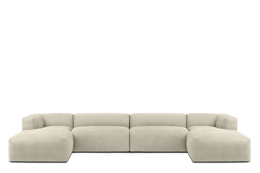 KONSIMO BUFFO Duży Narożnik modułowy do salonu, ecru, kształt U 366797