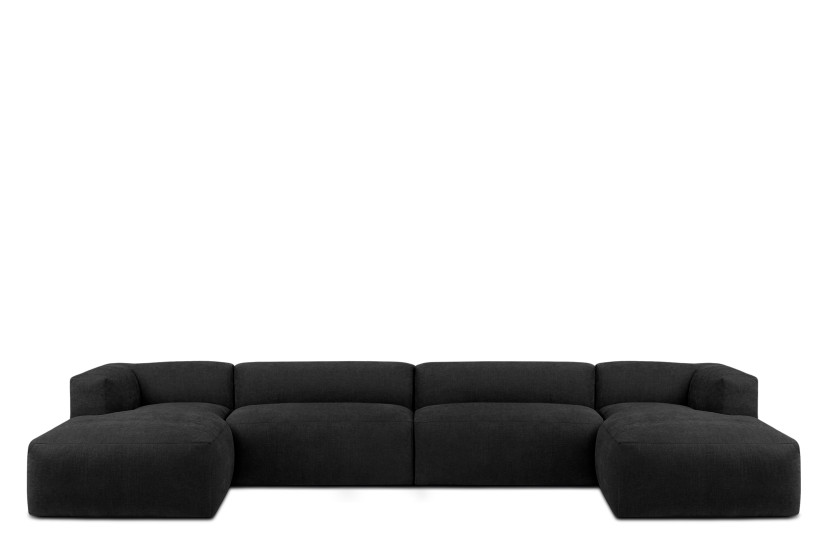 KONSIMO BUFFO Duży Narożnik modułowy, grafitowy, boho, kształt U 366800