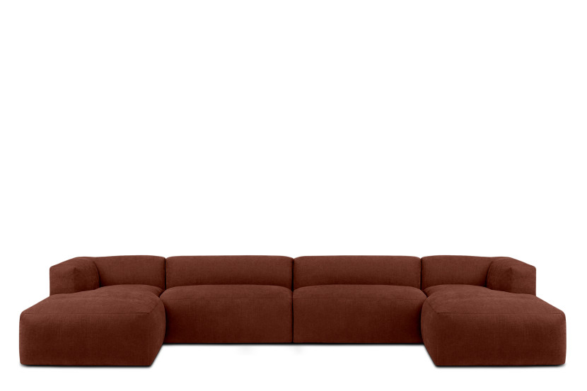 KONSIMO BUFFO Duży Narożnik modułowy, pomarańczowy, kształt U 366735