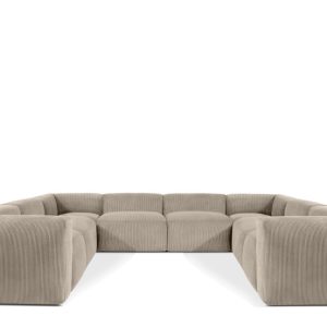 KONSIMO BUFFO Elegancki Narożnik modułowy, beżowy sztruks 352×281 cm 850042 KONSIMO BUFFO Elegancki Narożnik modułowy, beżowy sztruks 352×281 cm 850042