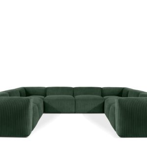 KONSIMO BUFFO Elegancki Narożnik modułowy, ciemna zieleń 352×281 cm 849998 KONSIMO BUFFO Elegancki Narożnik modułowy, ciemna zieleń 352×281 cm 849998