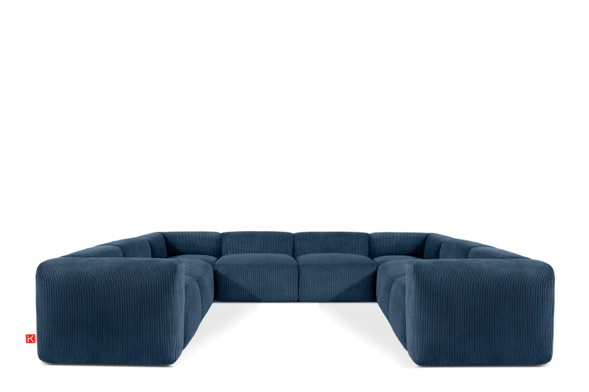KONSIMO BUFFO Elegancki Narożnik modułowy, granatowy 352x281 cm 849891