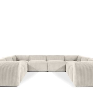 KONSIMO BUFFO Elegancki Narożnik modułowy, kremowy sztruks 352×281 cm 850050 KONSIMO BUFFO Elegancki Narożnik modułowy, kremowy sztruks 352×281 cm 850050