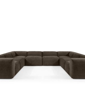 KONSIMO BUFFO Imponujący Narożnik modułowy, brązowy 352×281 cm 850019 KONSIMO BUFFO Imponujący Narożnik modułowy, brązowy 352×281 cm 850019