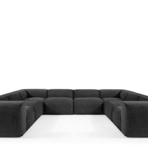 KONSIMO BUFFO Imponujący Narożnik modułowy, grafitowy 352×281 cm 849912 KONSIMO BUFFO Imponujący Narożnik modułowy, grafitowy 352×281 cm 849912