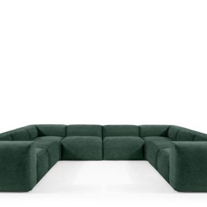 KONSIMO BUFFO Imponujący Narożnik modułowy, morski zielony 352×281 cm 849908 KONSIMO BUFFO Imponujący Narożnik modułowy, morski zielony 352×281 cm 849908