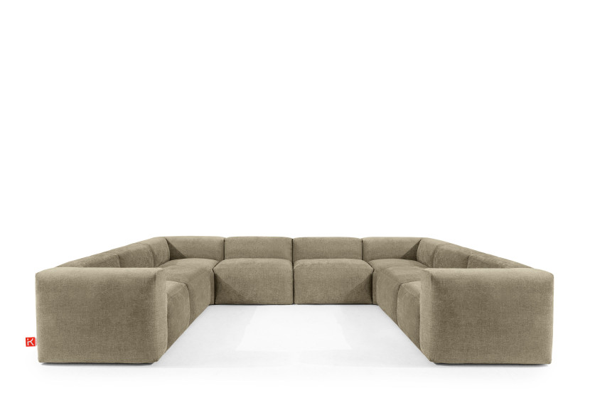 KONSIMO BUFFO Imponujący Narożnik modułowy, piaskowy 352x281 cm 850033
