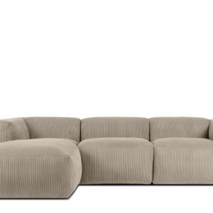 KONSIMO BUFFO Narożnik modułowy lewy, beżowy sztruks, szer. 285 cm 849906 KONSIMO BUFFO Narożnik modułowy lewy, beżowy sztruks, szer. 285 cm 849906