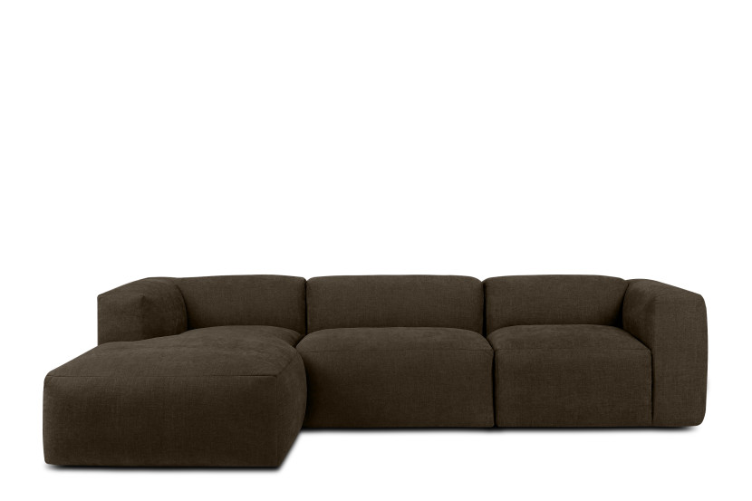 KONSIMO BUFFO Narożnik modułowy lewy, brązowy, boho szer. 285 cm 850051